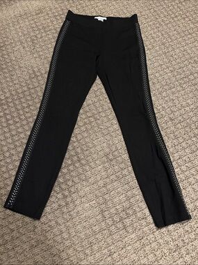cleo Black Studded Side-Stripe Leggings